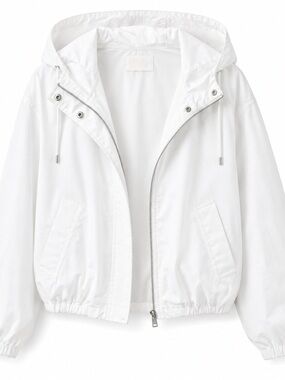 GU White Hooded Jacket